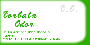borbala odor business card